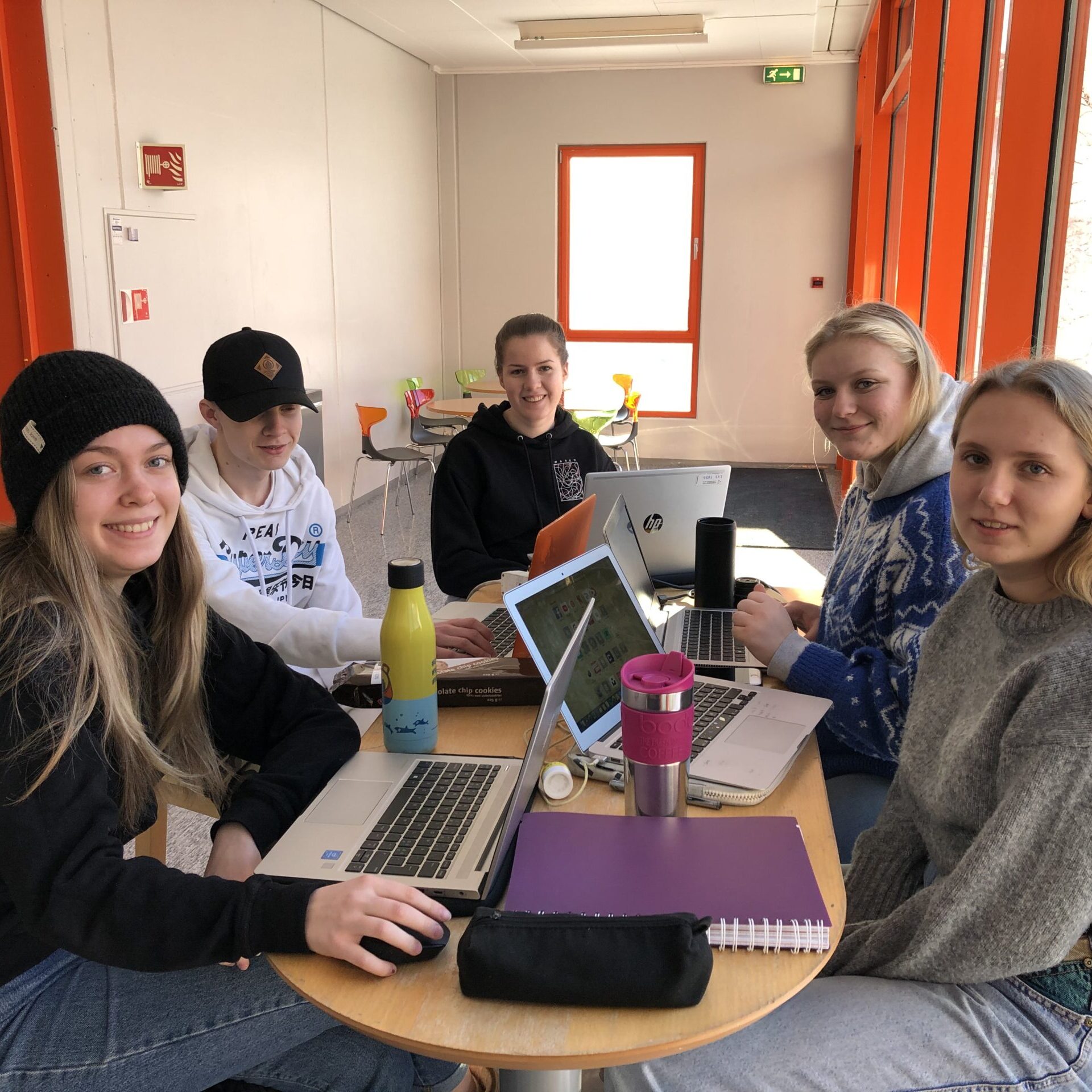 Dei tilsette Earf UB: Elise, Elias, Randi, Siri og Kristina. 